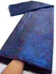2024 High Quality Nigerian Jacquard Lace Fabric African Brocade Lace Fabric For Sewing Women Wedding Party Dresses TY3464