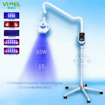 Mobile Dental Teeth Whitening Device LED Effective Whitening Machine 3 Color 65W 17pcs Bulb Bleaching Accelerator Dental Lamp