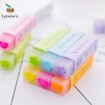 3 قطعة Lytwtw 2B لطيف الحلوى لينة محايات للأطفال المطاط Kawaii القرطاسية اللوازم المكتبية المدرسية الإبداعية سهلة نظيفة مضحك