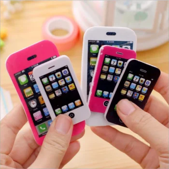 2 قطعة الهاتف المحمول الجدة ممحاة مطاطية القرطاسية الإبداعية مكتب مدرسة التموين الكتابة أداة Kawaii Papelaria هدايا الأطفال