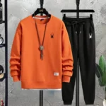 kf-S5d0a13c3a80f437b8c608b34c51aacb3t-2024-Men-s-Tracksuit-2-Piece-Waffle-Hoodie-Sweatsuits-Sets-Athletic-Jogging-Suits-with-Pocket-Spring