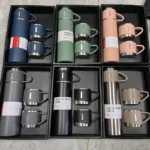 500ML Vacuum Flask Gift Set Stainless Steel Thermos Bottle Office Business Style Outdoor Hot Water Thermal Insulation Coffee Cup