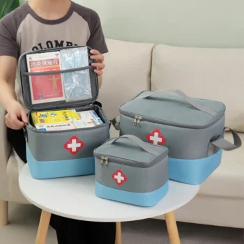 Household First Aid Medical Storage Bag High Capacity Epidemic Prevention Box Iodophor Wound Patch Disinfectant Water Organizers