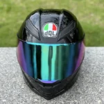 خوذة دراجة نارية سوداء براقة Dg L للرجال والنساء ، خوذة للوجه بالكامل لكل الجنسين ، معتمدة من ECE ، موسم الشتاء ، أصلية