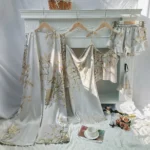 kf-S7f08a3bb10784bfe96249bb3548ee334V-5pcs-Floral-Print-Pajamas-Set-Long-Sleeve-Robe-Cami-Dress-Cami-Top-Ruffle-Hem-Shorts-Women