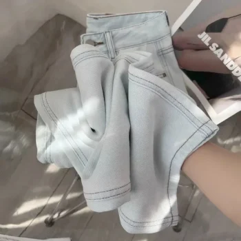 Lightweight Lyocell Tennis Jeans Women's Loose-fit Straight-leg Draped Bell Bottoms Summer 2024 New Style Casual Fashion