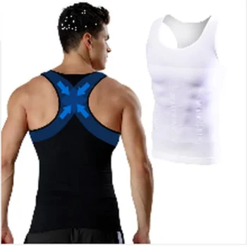 2022 Men Slimming Body Shaper Tummy Shaper Vest Slimming Underwear Corset Waist Waist Cincher Men Bodysuit High Body Shaper