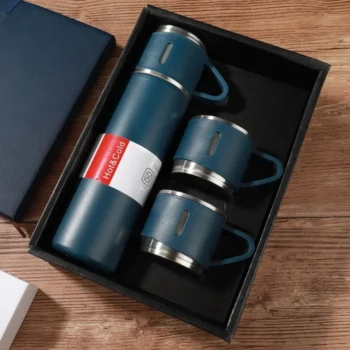 304 Stainless Steel Vacuum 500ML Insulated Bottle Gift Set Office Business Style Coffee Mug Thermos Bottle Portable Flask Carafe