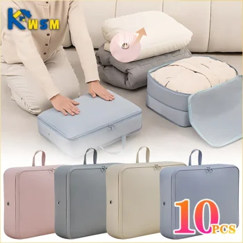 1-10PCS Foldable Compression Packing Bag Home Large Capacity Clothes Storage Bag Travel Portable Handheld Compression Bag