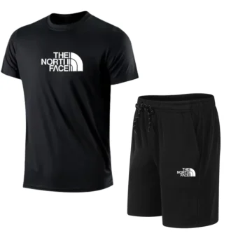 2024 Summer New Men's Fitness Sports Suit Quick Dry Short Sleeve T-shirt Summer Sports Shorts Two-piece Suit Hot Sale 1000+