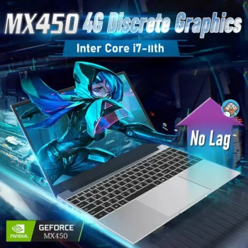 أجهزة كمبيوتر محمولة للألعاب مزودة ببطاقة رسومات مدمجة ، كمبيوتر محمول ، Intel Core i7 ، 2G ، dddr4 ، ذاكرة رام 16G ، 2T SSD ، G7 ، FHD ، IPS ، MX450
