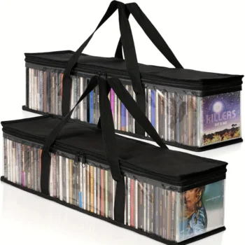 Comic Book Storage Bag Transparent Collection Container Stackable Case with Zipper Handle Dust Proof Organizer Collapsible Pouch