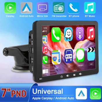 7 بوصة تعمل باللمس سيارة المحمولة اللاسلكية أبل CarPlay اللوحي أندرويد راديو الوسائط المتعددة بلوتوث الملاحة HD1080 ستيريو