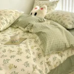 kf-Sc16e575b03394489920dab34d8daab49r-Pure-Cotton-Bed-Four-Piece-Set-Summer-Cotton-Ins-Quilt-Cover-Bedding-Dormitory-Bed-Sheets-Three