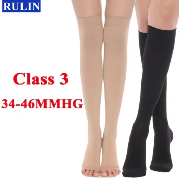34-46MMHG Pressure Level 3 Compression Stockings Varicose Veins Compression Socks for Men Women
