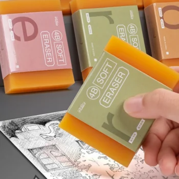 كبير جدا لا لطخة لينة الصابون المطاط ممحاة ل B 2B 3B 4B رسم رسم أقلام رصاص للمدرسة مكتب الفن