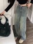 kf-S212942861b7b4b709315cf76ce27d5b5D-Deeptown-Y2k-Baggy-Wide-Leg-Jeans-Women-Vintage-Streetwear-Washed-Denim-Pants-Grunge-Basic-Slouchy-Blue