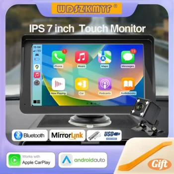 مشغل فيديو متعدد الوسائط للسيارة ، مشغل سيارة ، أندرويد ، تلقائي ، محمول ، شاشة تعمل باللمس مع كاميرا AUX ، شاشة خلفية 4.3 بوصة ، 7 بوصة