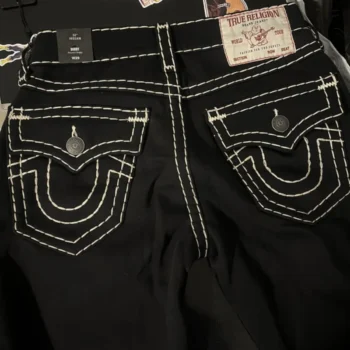 2000's True Religion Low Rise Super T Bootcut Flare Jeans Street Fashion Style Straight Leg Wide Leg Jeans for Men and Women
