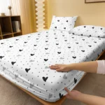 kf-S8b23969cadbc445b828bdb889f3185c6V-1-piece-of-white-heart-patterned-frosted-bedsheet-bedroom-printed-bedspread-bedding-excluding-pillowcases