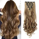 H&STAR 24Inch Synthetic Extension r Curly Wave 16Clip In Hair Extensions Natural Hair Pieces Hairpiece for Women False Hair