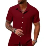 kf-Secc37abb63e14be2ba0c7854bb8662d4z-2024-Summer-New-Men-s-Striped-Polo-Casual-Loose-Breathable-Sweat-Absorption-Short-Sleeve-Shorts-Sports