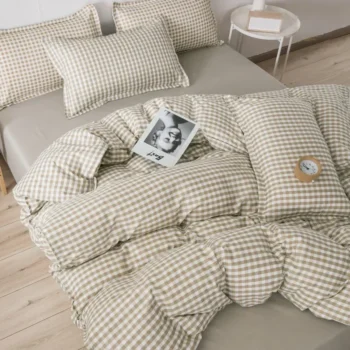 200x230cm Duvet Cover Set with Bed Linens Single/Queen/King Size Solid Color Comforter Bedding Set for Double Bed Cover Quilt