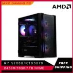 MXZ عالية الأداء الألعاب الكمبيوتر Ryzen 5 5600 RTX3060 500GB NVME Windows10 برو مفتاح كمبيوتر مكتبي لوحدة النظام الكمبيوتر تخصيص الكمبيوتر