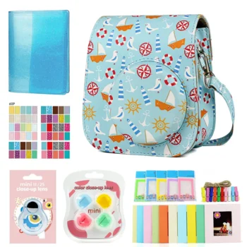 Fujifilm Instax Mini 9 8 8 + ملحقات الكاميرا حزمة عدة حقيبة الكتف حزام ألبوم صور إطار الفيلم مرشحات Selfie عدسة مجموعة