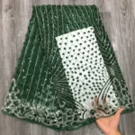 SJD Beaded Lace Fabric French Tulle Embroidery Lace 2024 High Quality African Sequins Beads Fabric For Women Wedding Dresses