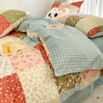 kf-Sc16e575b03394489920dab34d8daab49r-Pure-Cotton-Bed-Four-Piece-Set-Summer-Cotton-Ins-Quilt-Cover-Bedding-Dormitory-Bed-Sheets-Three