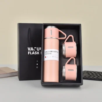 304 Stainless Steel Vacuum Insulated Bottle Gift Set Office Business Style 500ML Coffee Mug Thermos Bottle Portable Flask Carafe