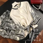 فستان عتيق مطبوع برباط طويل للصيف للنساء مناسبة رسمية موضة واحدة الصدر ميدي للحفلات السهرة Q153