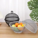 kf-S711f77d06129407f9bf14f882317a456C-Large-Capacity-Mesh-Fruit-Basket-with-Lid-Food-Grade-Prevent-Fly-Stainless-Steel-Kitchen-Drain-Basket