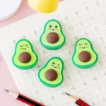 4 قطعة لطيف Kawaii الأفوكادو طالب القرطاسية اللوازم المكتبية المدرسية الأطفال محايات للأطفال هدية الإبداعية قلم رصاص المطاط ممحاة