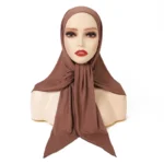 حجاب جيرسيه مثلث رمضان مشروط ، وشاح صلب سادة ، شالات إسلامية مرنة ، لف ماكسي ، سنود سرق دافئ ، شتاء