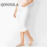 kf-S9946fe4ad1a047b9a65bbdffc61a77c3M-Woman-s-Jeans-Black-Denim-Pants-Ladies-Cropped-Trousers-Skinny-Knee-Length-Jeans-Women-Elastic-High