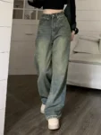 kf-S212942861b7b4b709315cf76ce27d5b5D-Deeptown-Y2k-Baggy-Wide-Leg-Jeans-Women-Vintage-Streetwear-Washed-Denim-Pants-Grunge-Basic-Slouchy-Blue