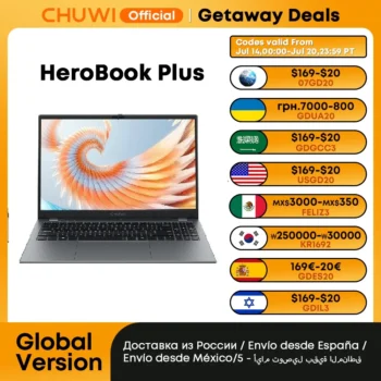 لاب توب CHUWI-HeroBook Plus ، ويندوز 11 كمبيوترمحمول ، شاشة FHD ، Intel Celeron N4020 ، رسومات UHD ، ذاكرة رام 8 جيجابايت ، جي بي SSD