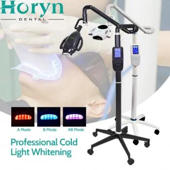 60W Portable Dental Teeth Whitening LED Machine 3 colors Moveable Bleaching Unit Lamp Floor Standing With Wheels