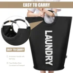 kf-S6240e26d70954ffc959c61ca20b00805P-82LBlack-Large-Laundry-Basket-Collapsible-Laundry-Bag-Freestanding-Tall-Clothes-Hamper-Foldable-Washing-Bin