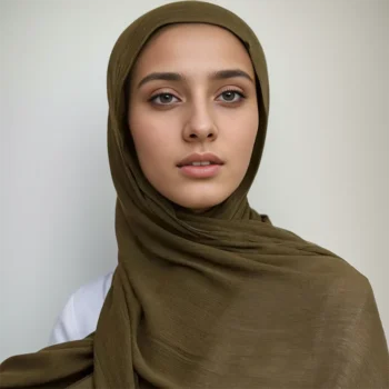 وشاح حجاب إسلامي للنساء ، وشاح إسلامي ، مصنوع من القطن ، سادة ، مقاس كبير ، عمامة إسلامية ، عصابات رأس ، جديدة