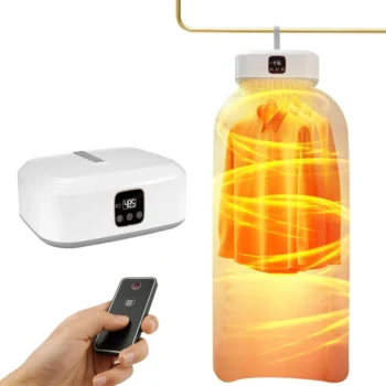 Portable Clothes Dryer with Remote Control Electric Multifunctional UV Drying Machine for Travel RVs Foldable Mini Laundry Dryer
