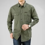 kf-S956ae58cad3d44d181e009c4dddba1aaj-100-Cotton-Men-s-Shirt-Solid-Color-Multi-Pocket-High-Quality-Cargo-Shirts-Fashion-Outdoor-Casual