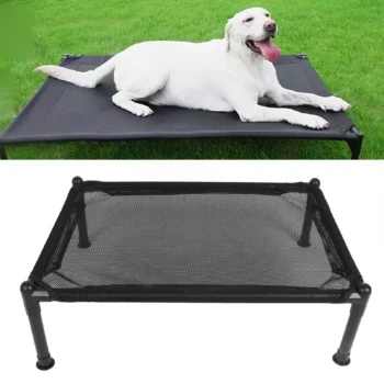 Elevated Dog Bed All Seasons Universal Metal Frame Breathable Mesh Outdoor Raised Dog Bed For Indoor Outdoor