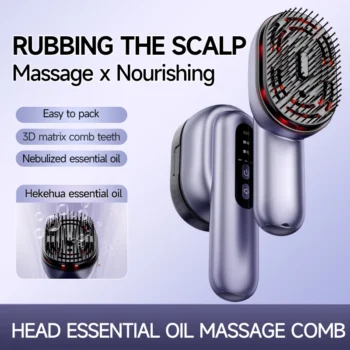 Massage Comb Essential Hair Oil Applicator Bomb Included Head Spa Relaxation Treatment Plasma Photon Hair Comb Massager