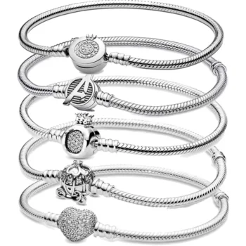 S925 sterling silver Disney Spider Man snake bone chain suitable for Pandora bracelet, exquisite jewelry for women's birthdays