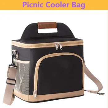 Picnic Cooler Bag Leakproof Insulated Thermal Bag Portable Cooler Box Insulation Lunch Bag for Picnic Camping Outdoor Activities