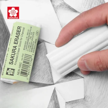 ممحاة قابلة للركل من ساكورا ، ممحاة من المطاط عالي الجودة ، جرافيت وفحم كبير ، 1: فنان