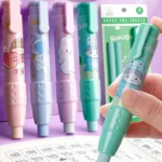 مجموعة قلم ممحاة بالضغط للأطفال ، قلب إعادة الملء المطاطي الناعم ، محايات أقلام الكرتون اللطيفة ، أدوات مكتبية ميكانيكية بالدفع والسحب ، اللوازم المدرسية